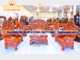 Bộ Bàn Ghế  hoàng gia tân cổ điển  gỗ hương  BG190