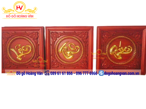 tranh gỗ hương  Phúc- Lộc- Thọ đẹp  T65