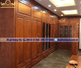 Mẫu tủ quần áo chữ L cho phòng thay đồ TA131