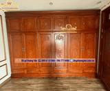 Mẫu tủ quần áo 2 tầng, tủ quần áo âm tường đẹp TA130