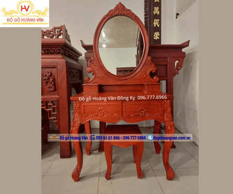 Mẫu Bàn Trang Điểm đục trạm đơn gỉan   BTĐ 100