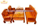 Mẫu bộ ghế sofa chim vách đẩy lên  phía trước  gỗ hương  BG178
