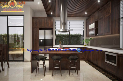 Đồ Gỗ Hoàng Vân thiết kế tủ bếp theo yêu cầu  TB40