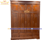 Tủ quần áo 4 cánh 2 tầng đẹp  TA127