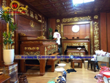 phòng thờ gỗ tự nhiên làm mới không gian tâm linh - PT81