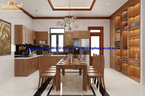 Đồ Gỗ Hoàng Vân thiết kế tủ bếp theo yêu cầu  TB41