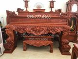 ST13 Bàn Thờ Gỗ Gụ Đẹp Mẫu Tứ Linh Chân Nghê