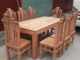 Bộ Bàn Ghế Phòng Ăn Đẹp Và Sang 8 Ghế Gỗ Hương BA47