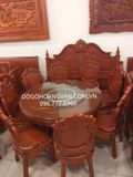 Bộ Bàn Ăn Siêu Đẹp Bàn Tròn 8 Ghế mẫu tân cổ điển  BA28