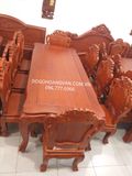 Bộ bàn ghế ăn gỗ hương đẹp 8 ghế BA40