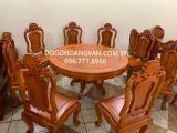 Bộ Bàn Ăn Siêu Đẹp Bàn Tròn 8 Ghế mẫu tân cổ điển BA29