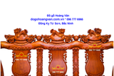 BG77 Bộ ghế minh quốc nghê đỉnh cột 12cm giá rẻ