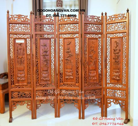 Bình phong, chấn phong gỗ đẹp BP21