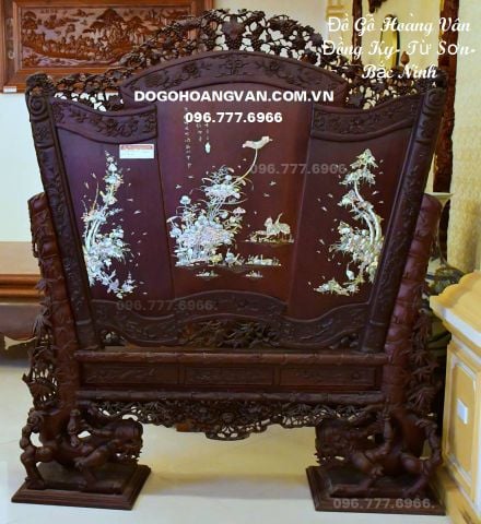 Bình Phong Gỗ hương đẹp BP01