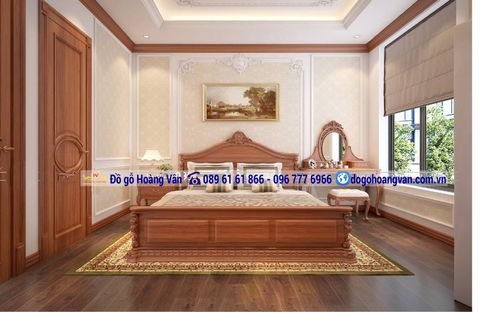 Mẫu Giường Ngủ cực kỳ hiện đại bộ 3 món giường ngủ, bàn phấn, táp để đầu giường GN83