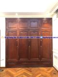 Mẫu tủ áo 2 tầng kín tường phổ biến hiện nay TA68