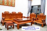 BG45 Bộ bàn ghế gỗ giá rẻ mẫu triện như ý rồng