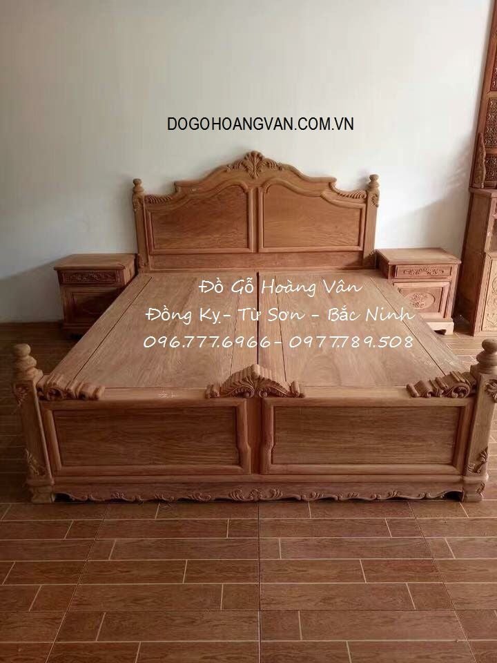Mẫu giường ngủ đơn giản, hiện đại đồ gỗ đồng kỵ G38 – Đồ gỗ Hoàng Vân