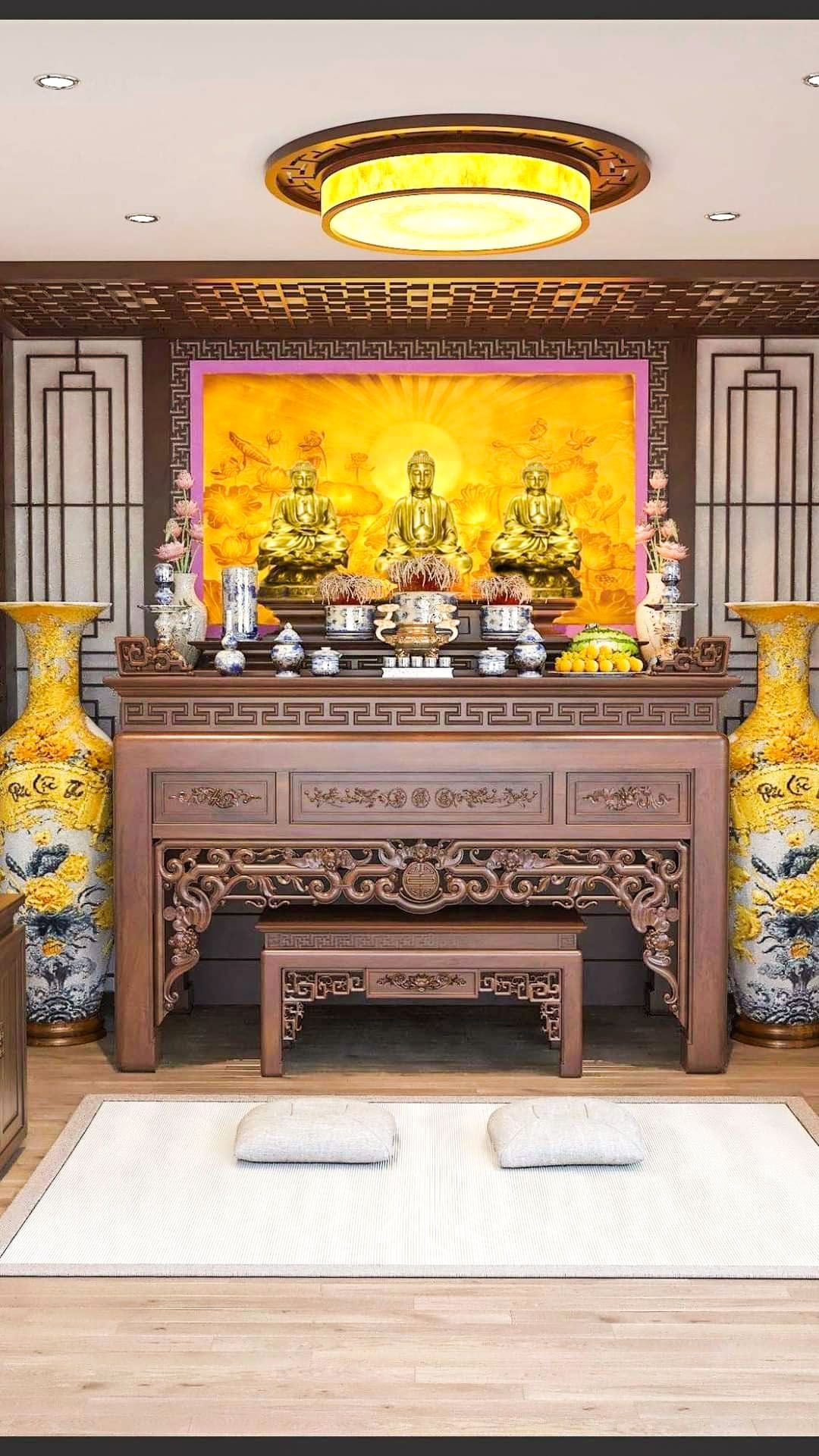 Thiết kế Nội thất phòng thờ đẹp PT01 – Đồ gỗ Hoàng Vân