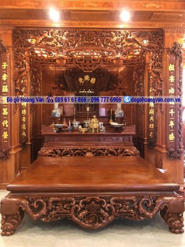 Mẫu phòng thờ cực kỳ hoành tráng cầu kỳ dành cho các nhà thờ TC06