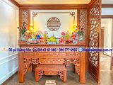 Mẫu Phòng Thờ đep Đục Tram Hoa Sen   -  PT20