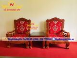 Mẫu ghế phòng khánh tiết bằng gỗ hương đẹp GGĐ18