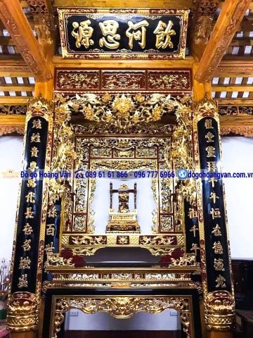 Mẫu Thiều Châu cửa võng sơn son thiếp vàng đẹp  TC17