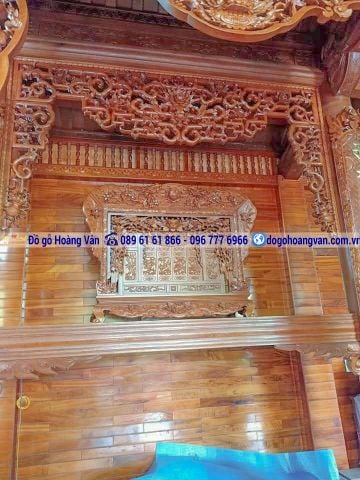 Mẫu  thiều châu cửa võng thờ gia tiên đẹp TC10