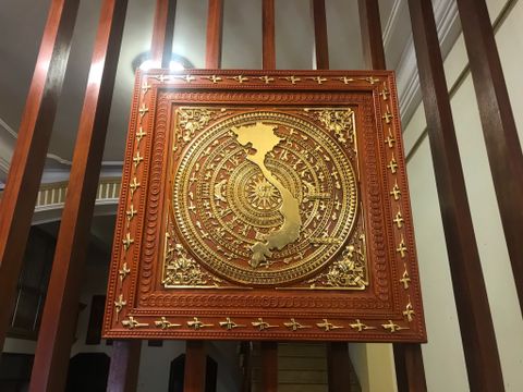 TRANH TRỐNG ĐỒNG, TRỐNG ĐỒNG GỖ HƯƠNG T62