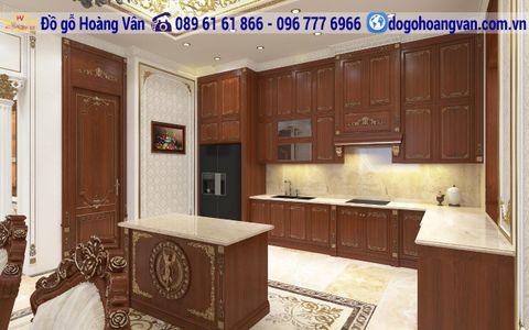 Mẫu Tủ Bếp Cực Kỳ Sang trong Phù hợp Cho các biệt thự TB10