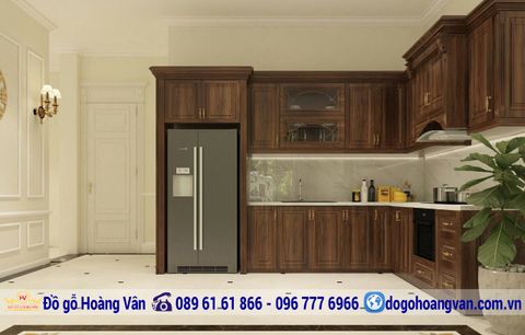 Mẫu Tủ Bếp cho những biết thự sản xuất gỗ tự nhiên TB3