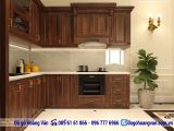 Mẫu tủ bếp đơn giản đẹp ,màu sắc trầm ấm TB4