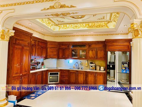 Mẫu Tủ bếp cực kỳ sang trong đầy đủ tiện nghi TB6