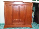 Tủ quần áo gỗ gụ giá rẻ 3 Buồng 4 Cánh TA68
