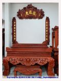 Ban thờ chạm sen kiểu tam cấp, sập thờ sen tam cấp ngoại cỡ BT31