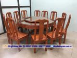 Bàn ăn tròn có mâm xoay hiện đại BA09