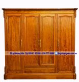 Tủ quần áo hiện đại gỗ hương không đục TA34