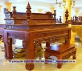 Ban thờ gia tiên kiểu tam cấp đẹp gỗ gụ BT17