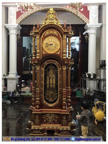 ĐH02 ĐỒNG HỒ CÂY TỨ TRỤ ĐẸP CAO , ĐỒNG HỒ RÁT VÀNG HOÀNH TRÁNG