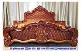 Giường Ngủ Mẫu Hoa Hồng Liền Khối Gỗ Hương, Nhận Đặt Mẫu Theo Yêu Cầu GN40