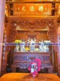 Mẫu thiều châu cửa võng cho phòng thờ gia tiên , Nhà thờ Gỗ đẹp, mẫu nhà thờ ba gian, thiều châu cửa võng nhà thờ TC02