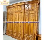 Tủ quần áo 6 cánh to  âm tường, tủ áo 2 tầng thiết kệ đẹp  TA123