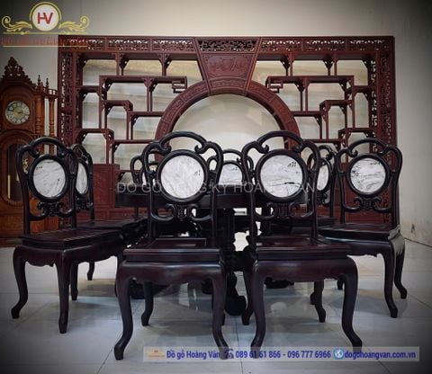 +50 Mẫu Bàn Ăn  8 Ghế Bằng Gỗ Cao Cấp- BA96