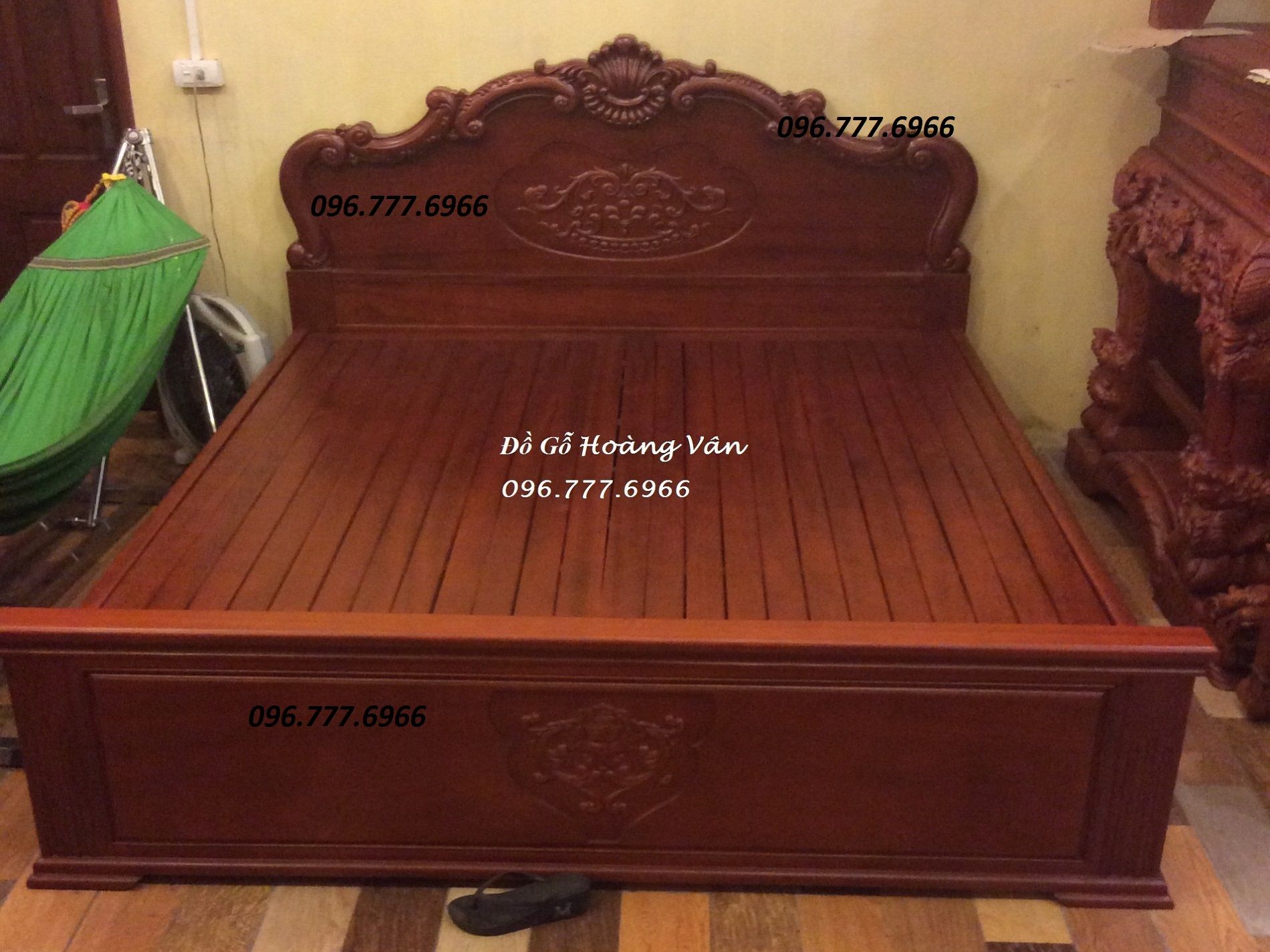 Giường ngủ gỗ gụ G90 – Đồ gỗ Hoàng Vân