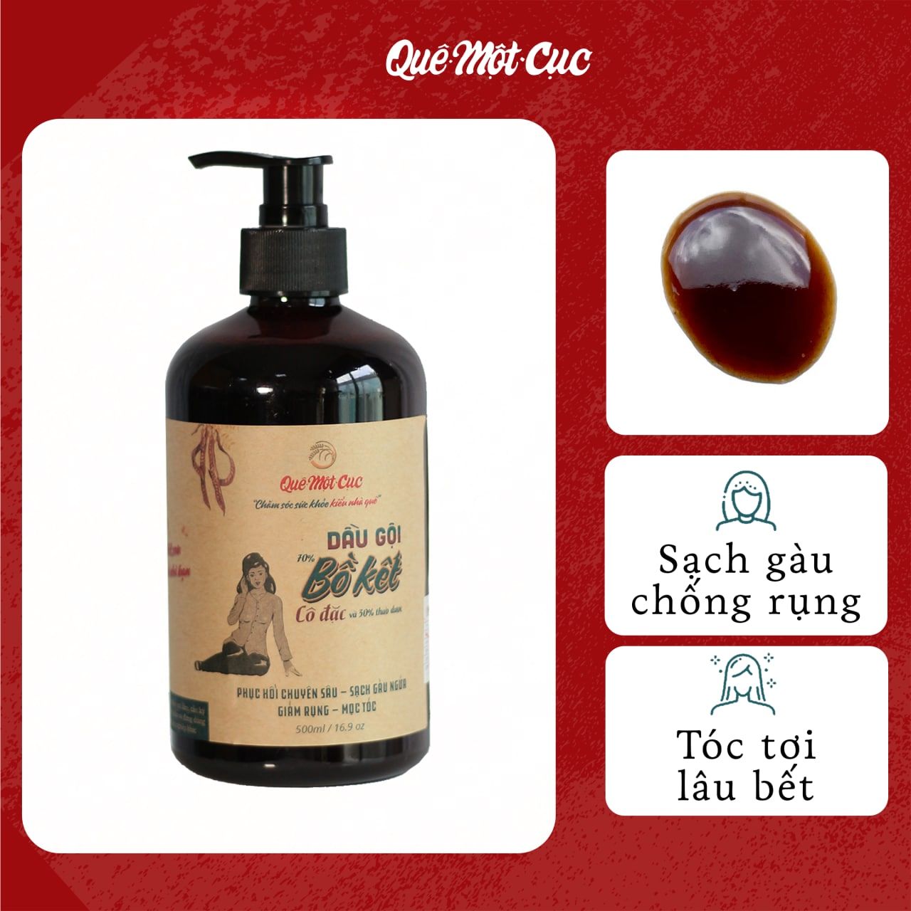  Dầu Gội Bồ Kết Cô Đặc - Gleditsia Concentrate Shampoo 500ml 