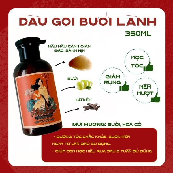  Dầu Gội Lành - Quê Signature Shampoo 350ml 