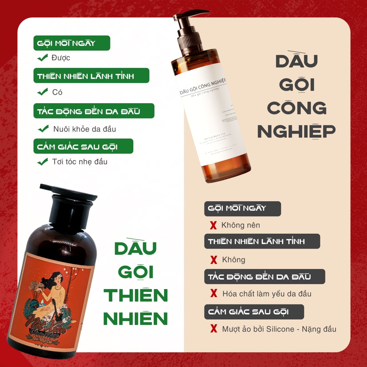  Dầu Gội Lành - Quê Signature Shampoo 350ml 