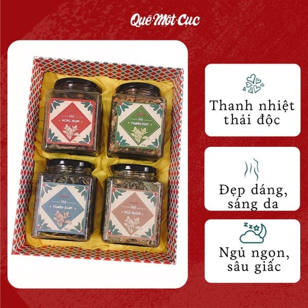  HỘP TRÀ HOA THẢO MỘC - CHĂM SÓC SỨC KHỎE KIỂU NHÀ QUÊ 