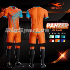 Bộ Quần áo bóng đá không logo Keep Fly Panzer cam-chính hãng