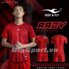 Quần áo bóng đá không logo Keep Fly Razy (đỏ)